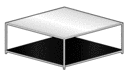 SQUARE LOW TABLE DARK WALNUT 
