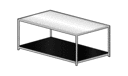 RECTANGULAR LOW TABLE DARK WALNUT 