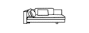 1-ARMED SETTEE WITH SHORT UNIT
