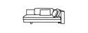 1-ARMED SETTEE LEFT WITH SHORT UNIT 