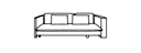 ASYMMETRICAL SETTEE LEFT WITH SHORT UNIT 