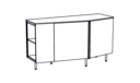 SIDEBOARD WITH LEFT-HAND OPEN CHEST LACQUER - COLOUR TO ORDER
