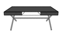 DESK WALNUT TOP BRILLIANT CHROMED BASE