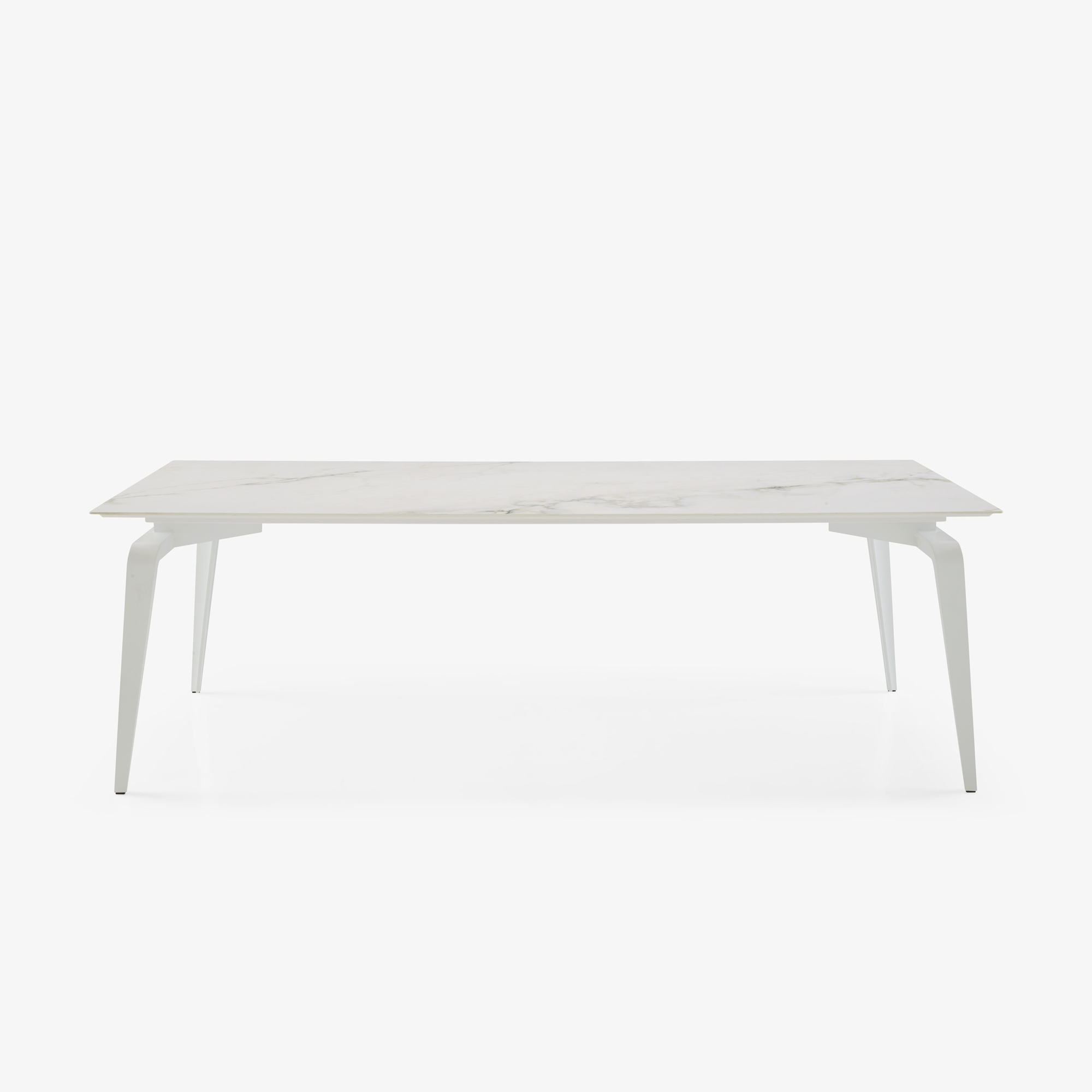 Image Rectangular dining table white lacquered base  1