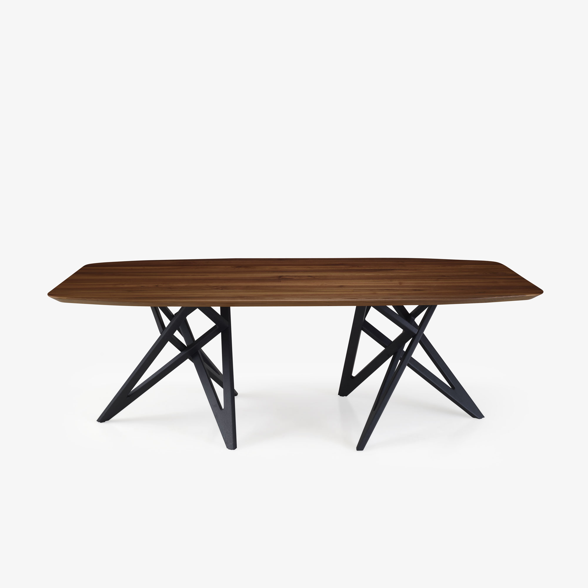 Image Dining table – barrel-shaped base in black stained ash  1