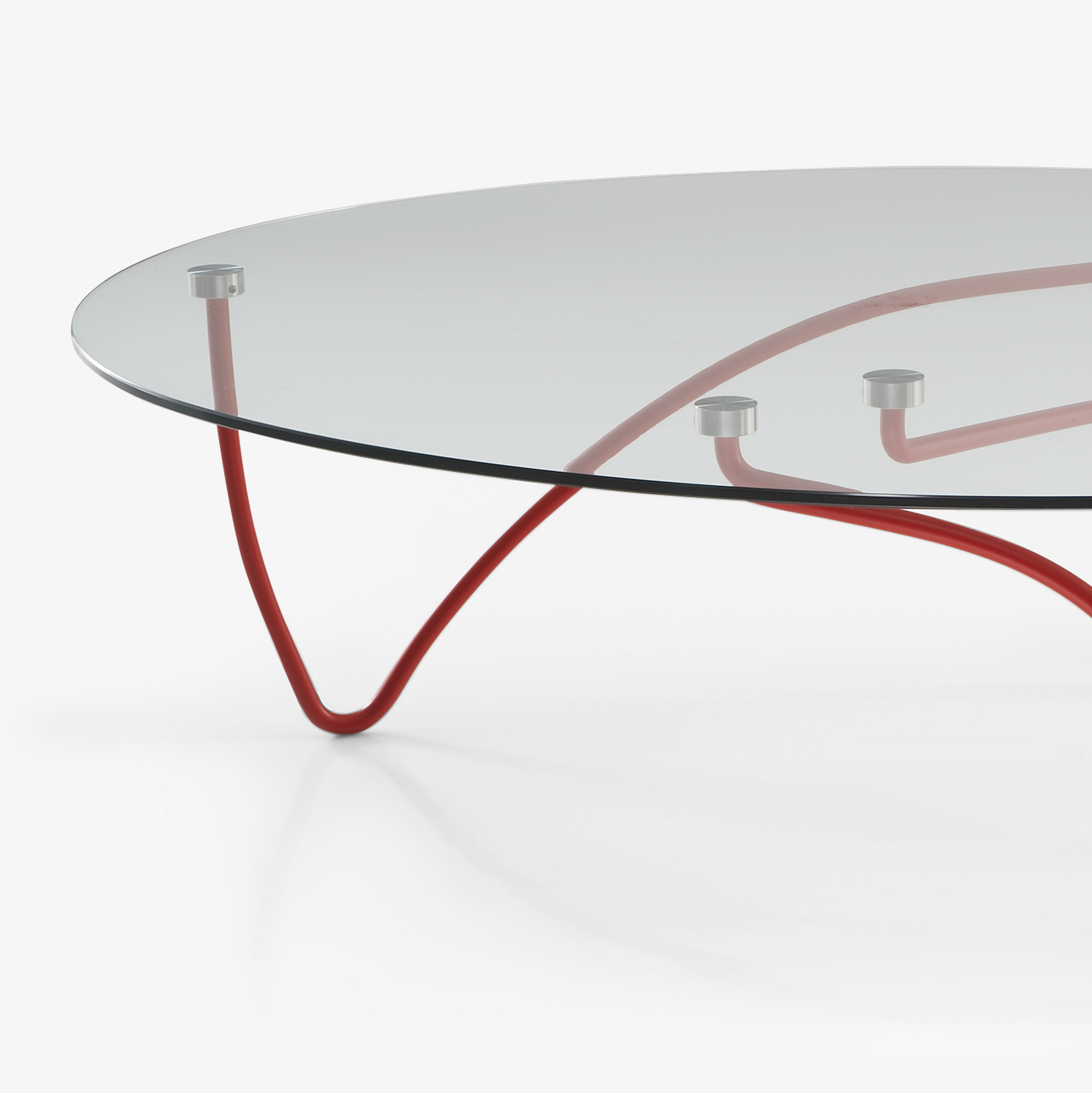 Image Oval low table clear glass top 3