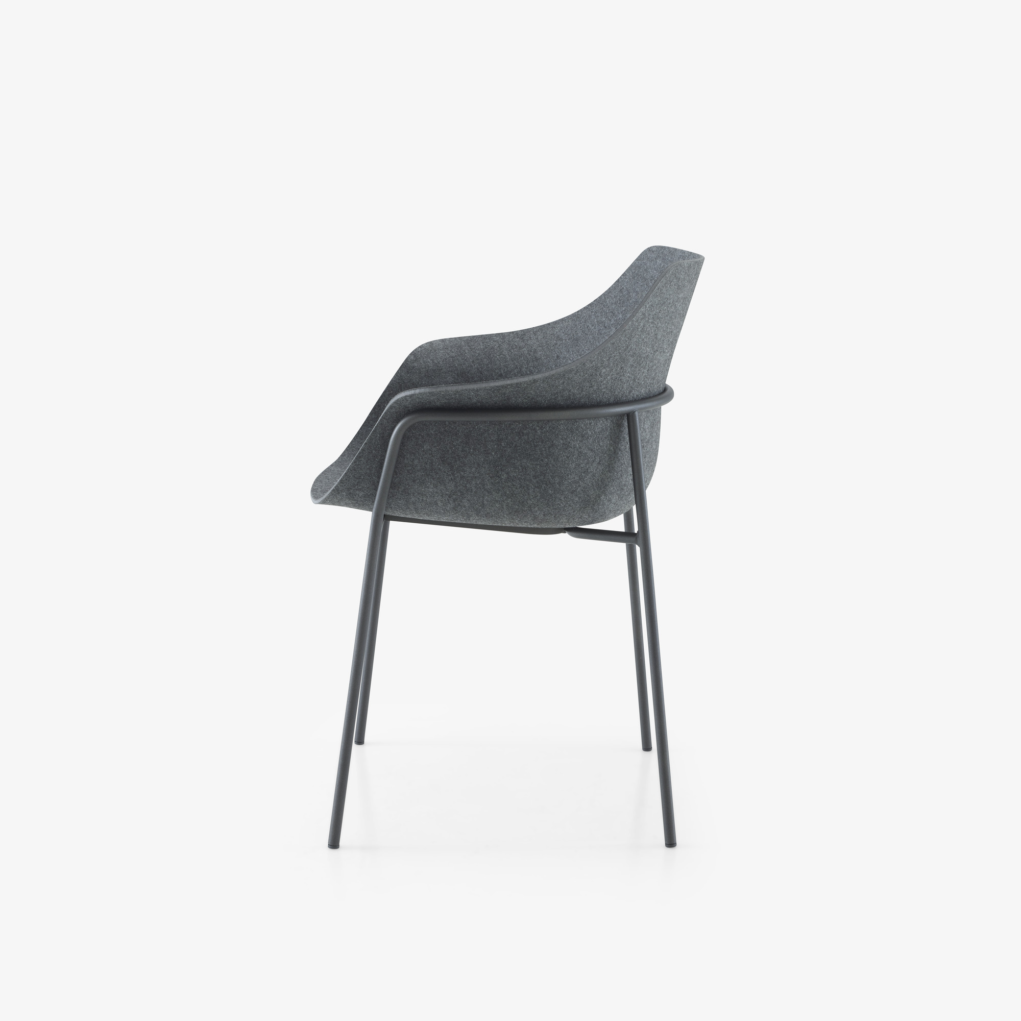 Image Chair with arms anthracite metal base  5