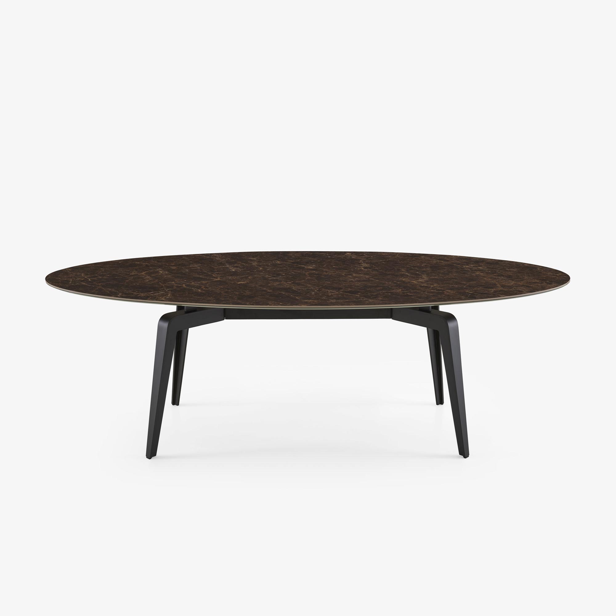 Image OVAL DINING TABLE BLACK LACQUERED BASE 