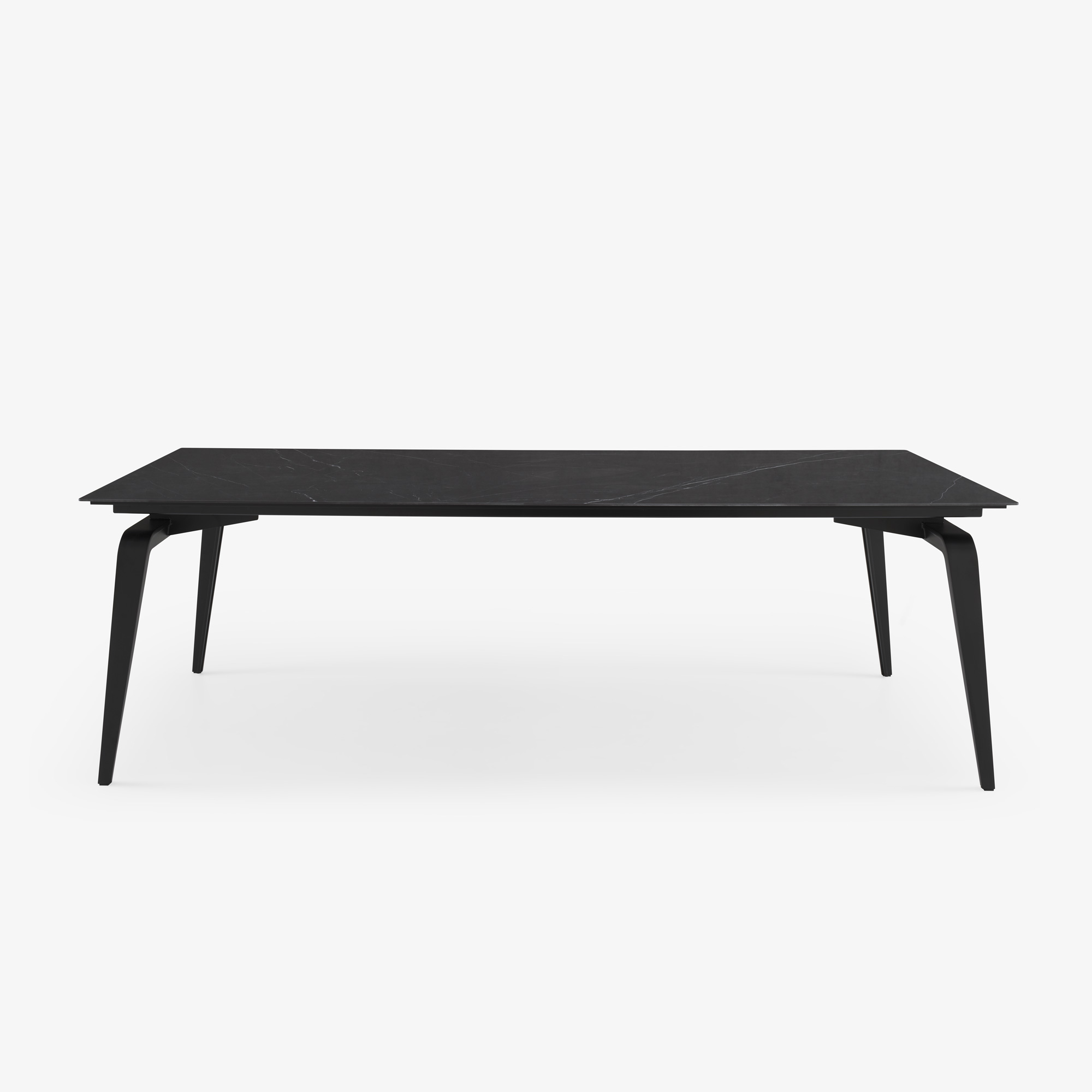 Image Rectangular dining table black lacquered base  1