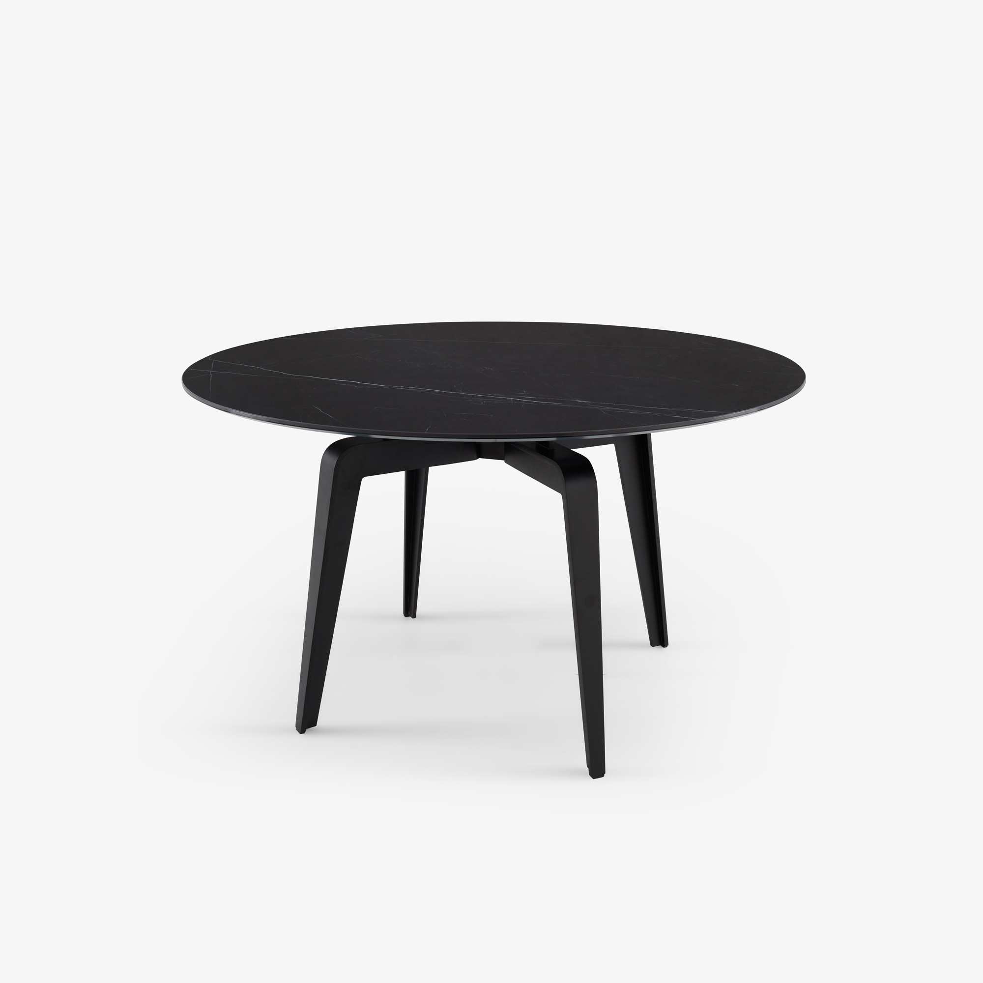 Image Round dining table black lacquered base  2