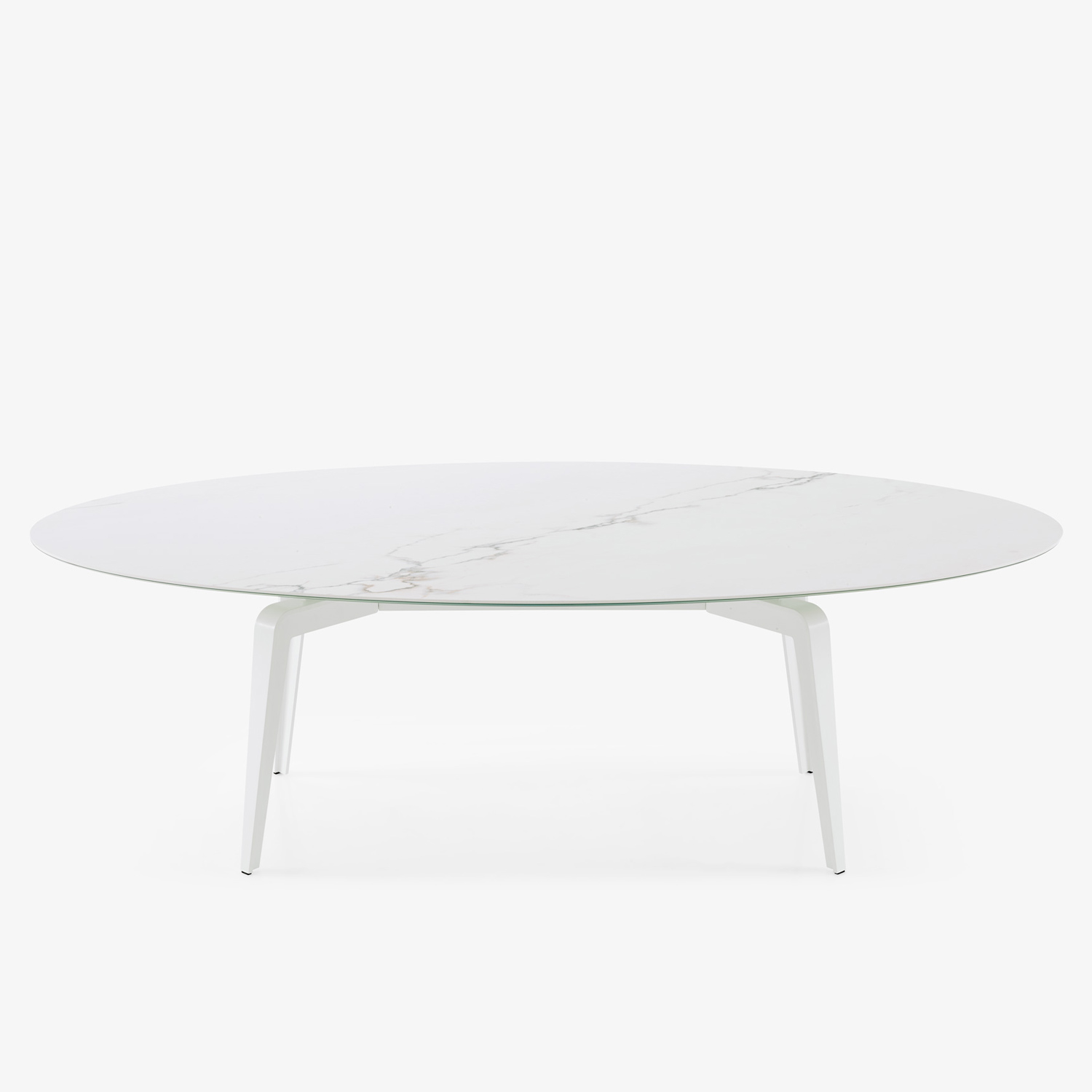 Image OVAL DINING TABLE WHITE LACQUERED BASE 