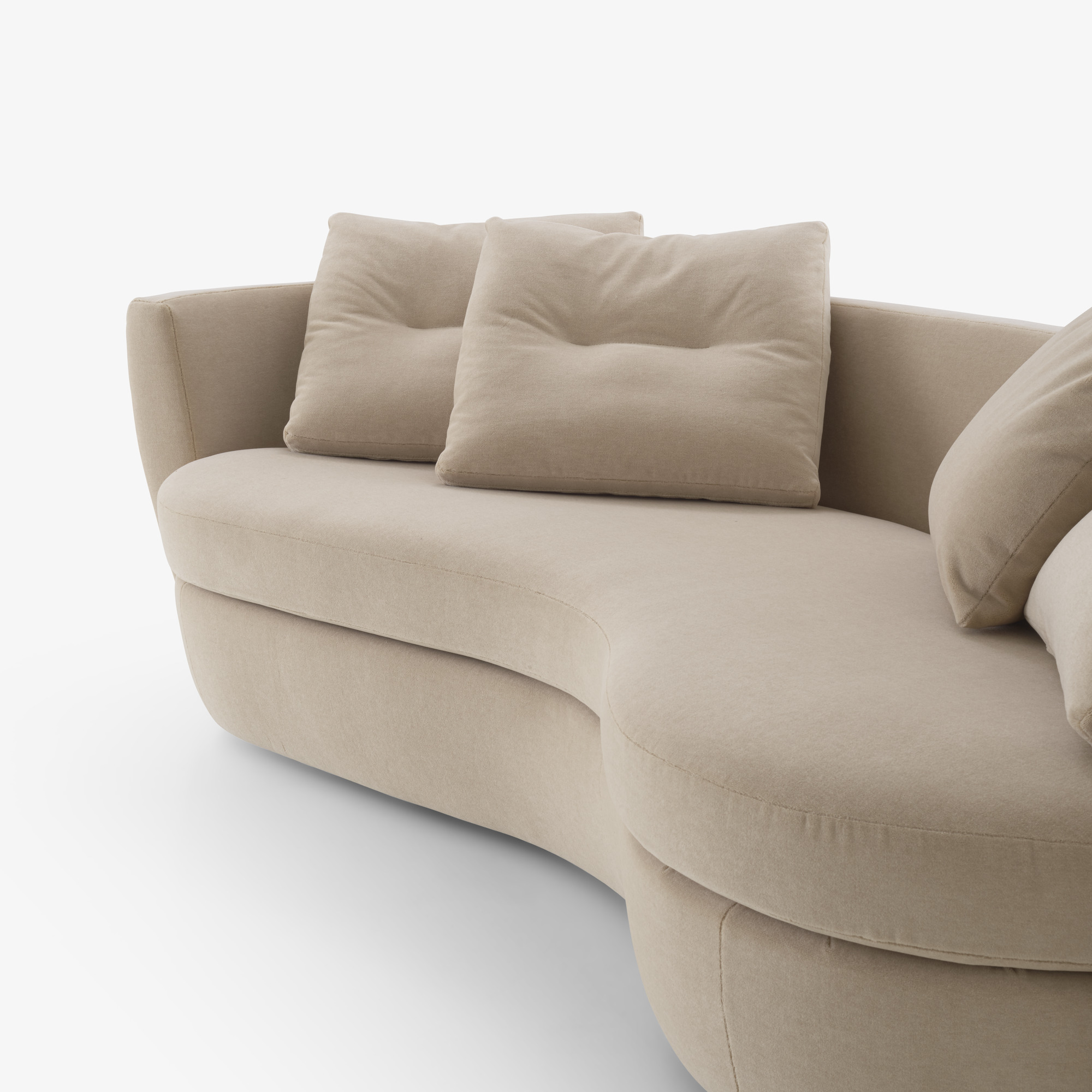 Image Curved settee complete element  3