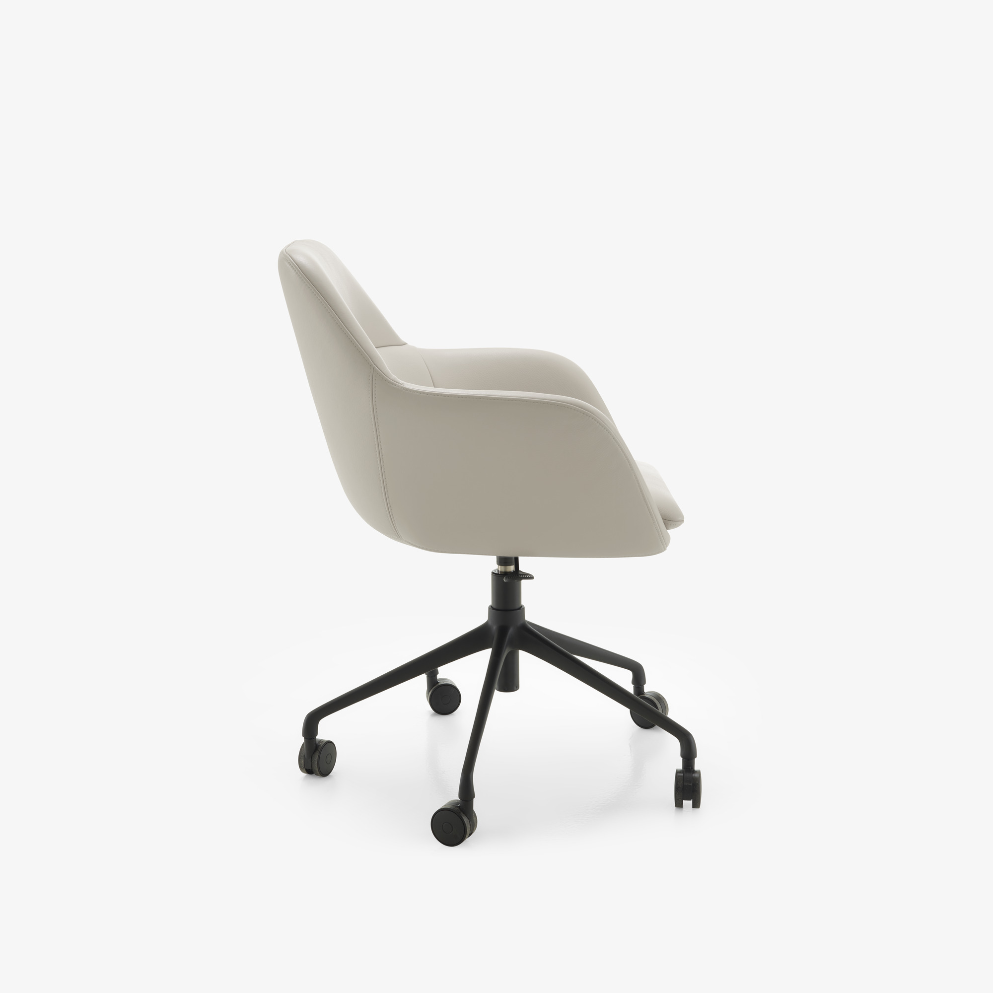 Image Chair with arms black base on casters  2
