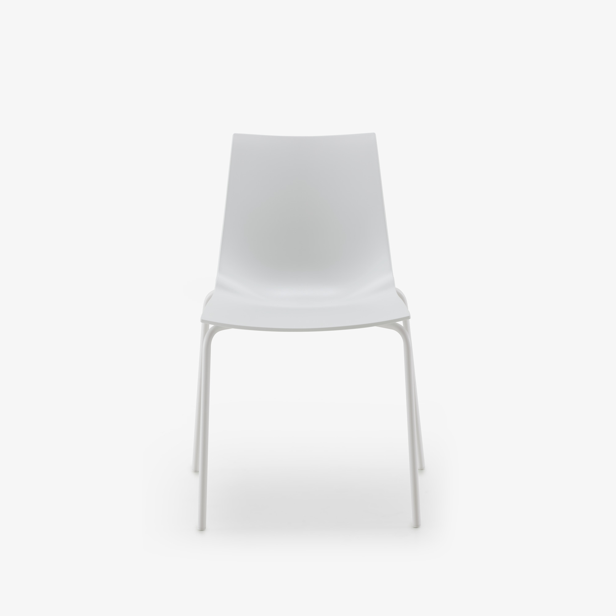 Image SET OF 2 DINING CHAIRS WHITE WHITE LACQUERED BASE