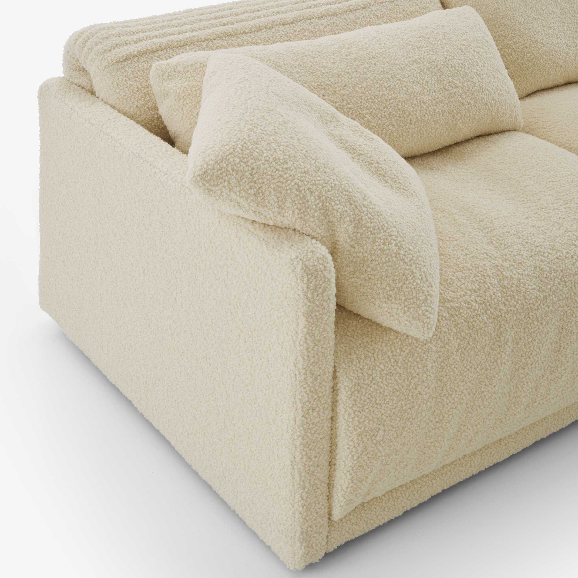 Image Loveseat with slim armrest without lumbar cushion 3