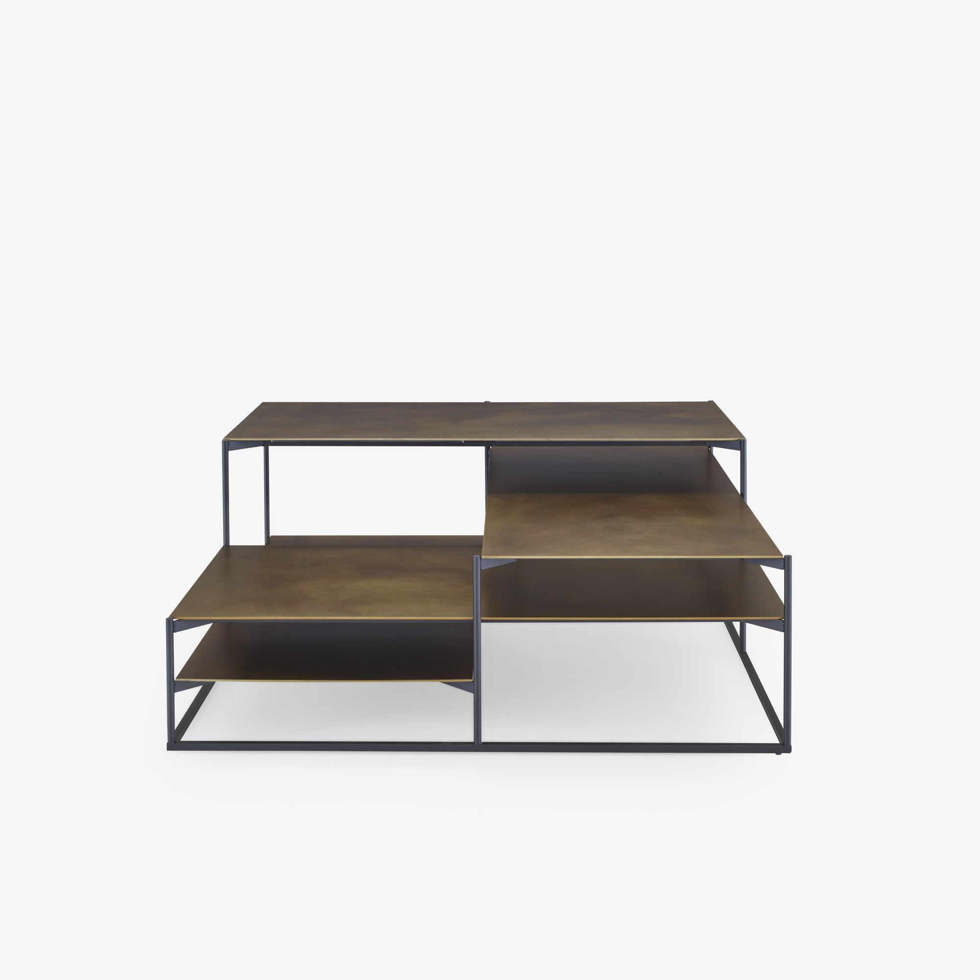 Image Low table small tops in golden brass aspect steel 1