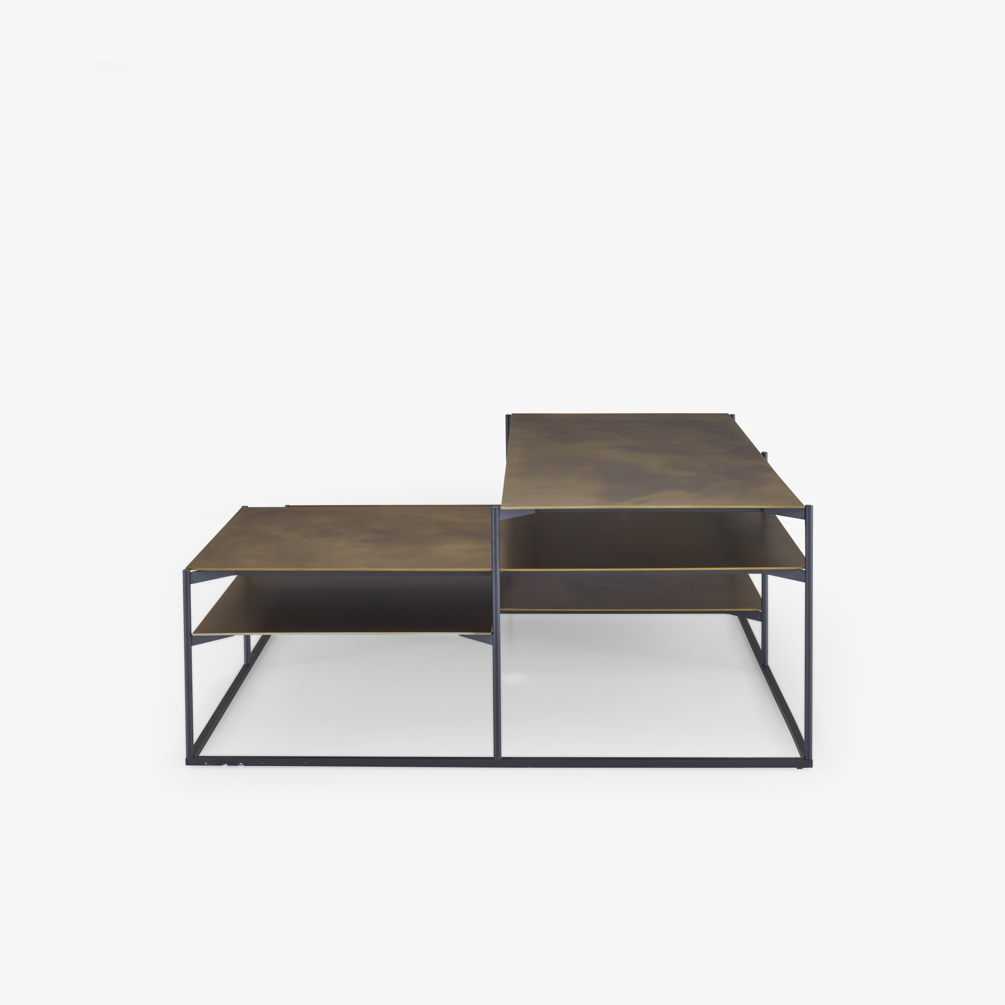 Image Low table small tops in golden brass aspect steel 2