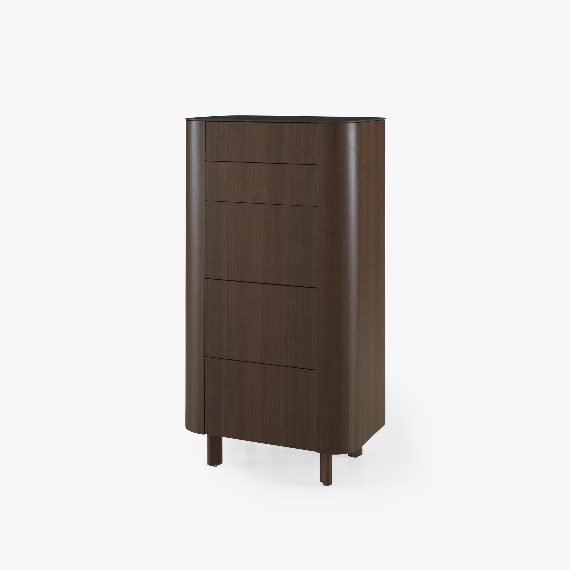 Image Narrow chest dark walnut marquinia ceramic stoneware top 2