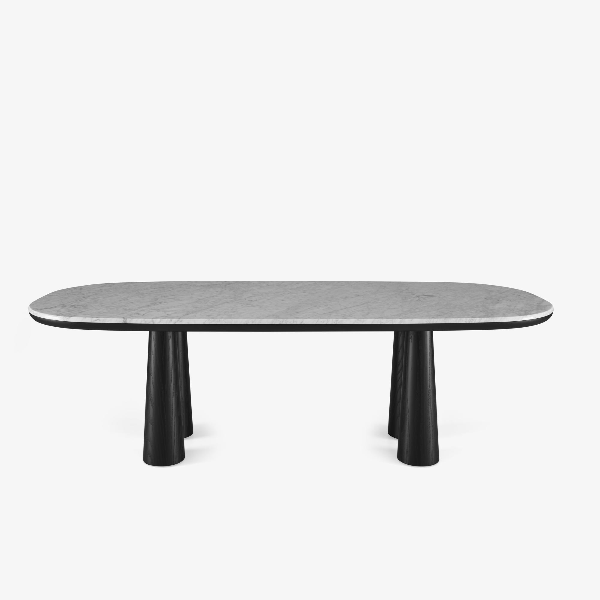 Image DINING TABLE BASE IN BLACK STAINED ASH