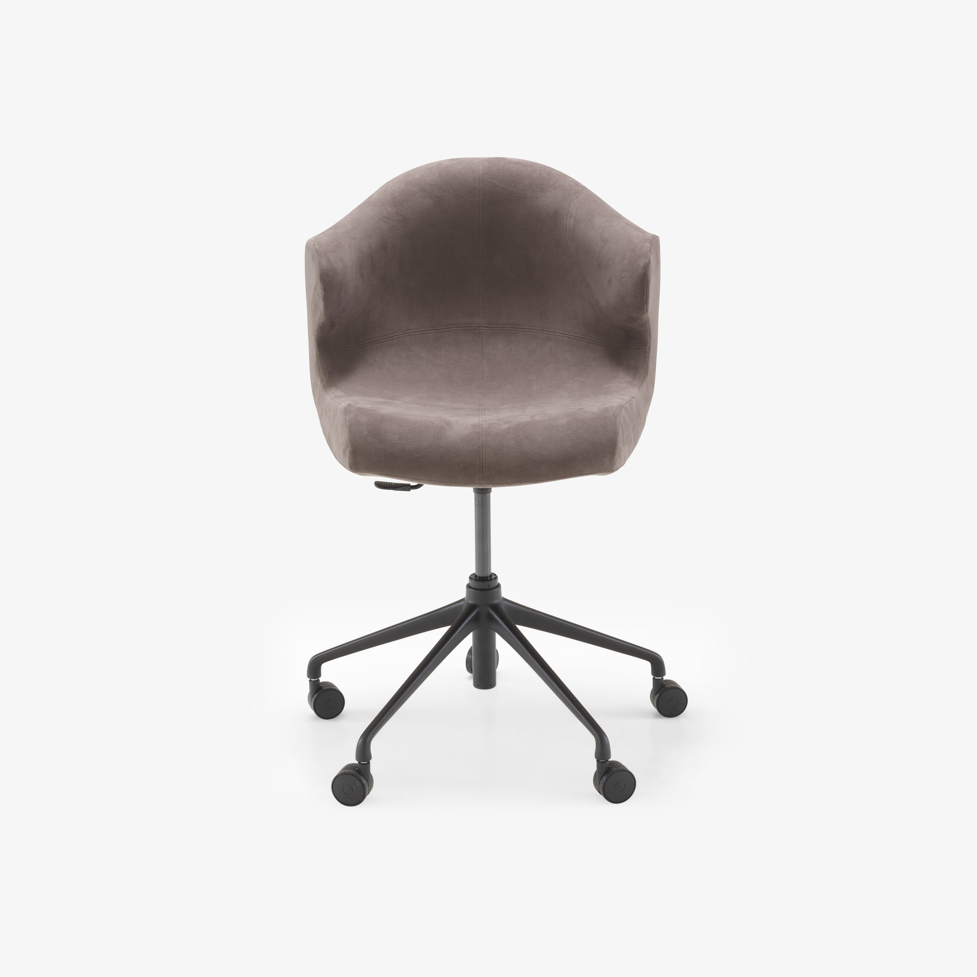 Image Alster chair with arms black base on casters 2