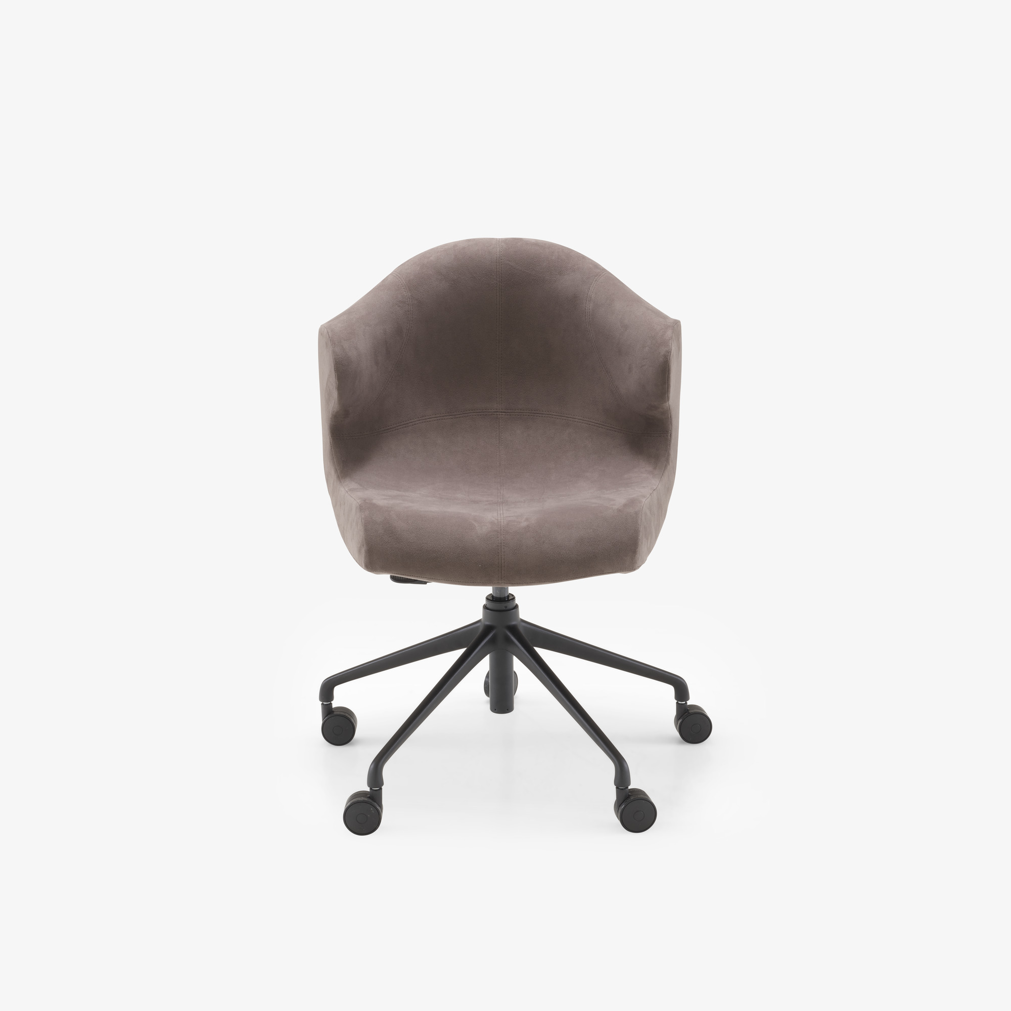 Image Alster chair with arms black base on casters 1