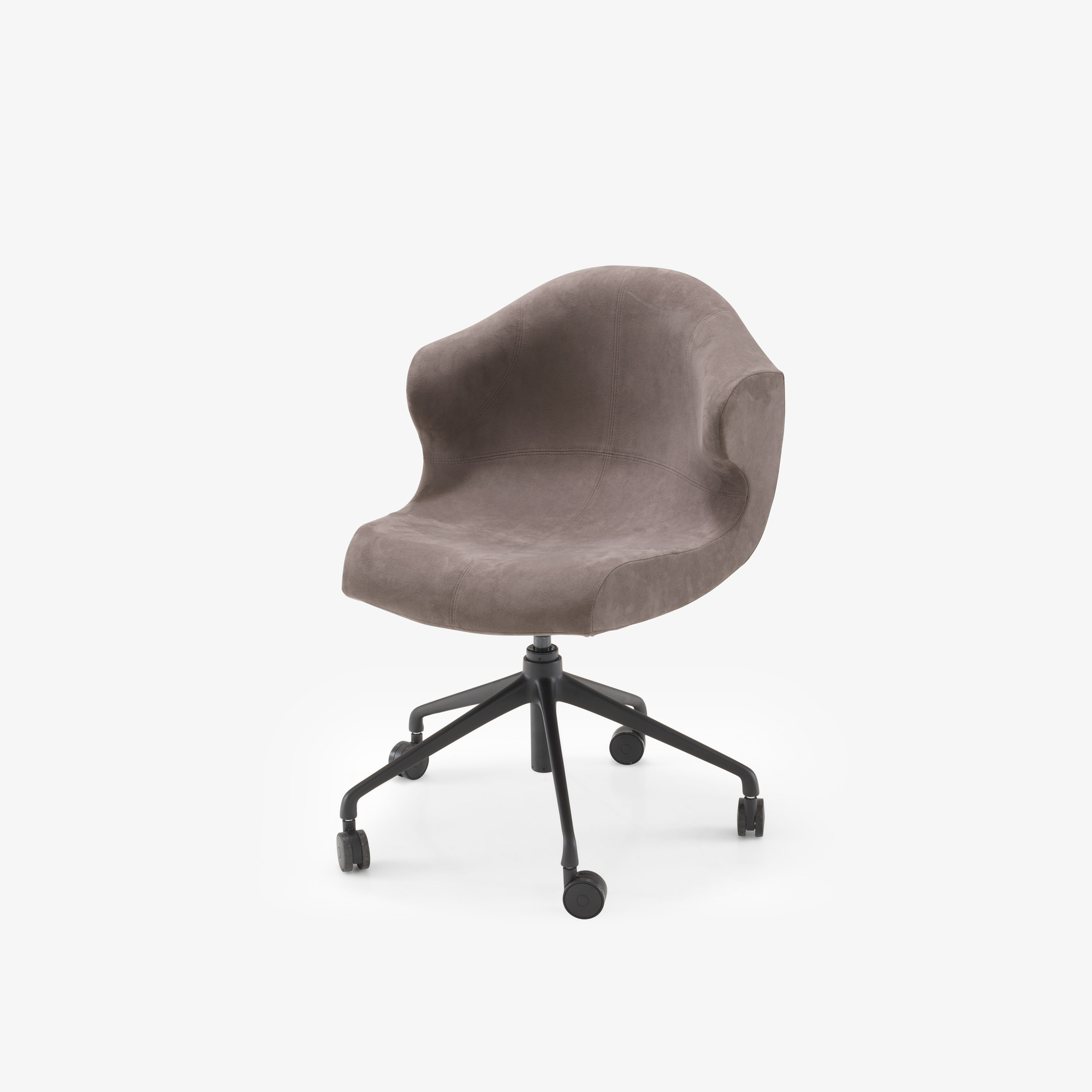 Image Alster chair with arms black base on casters 3