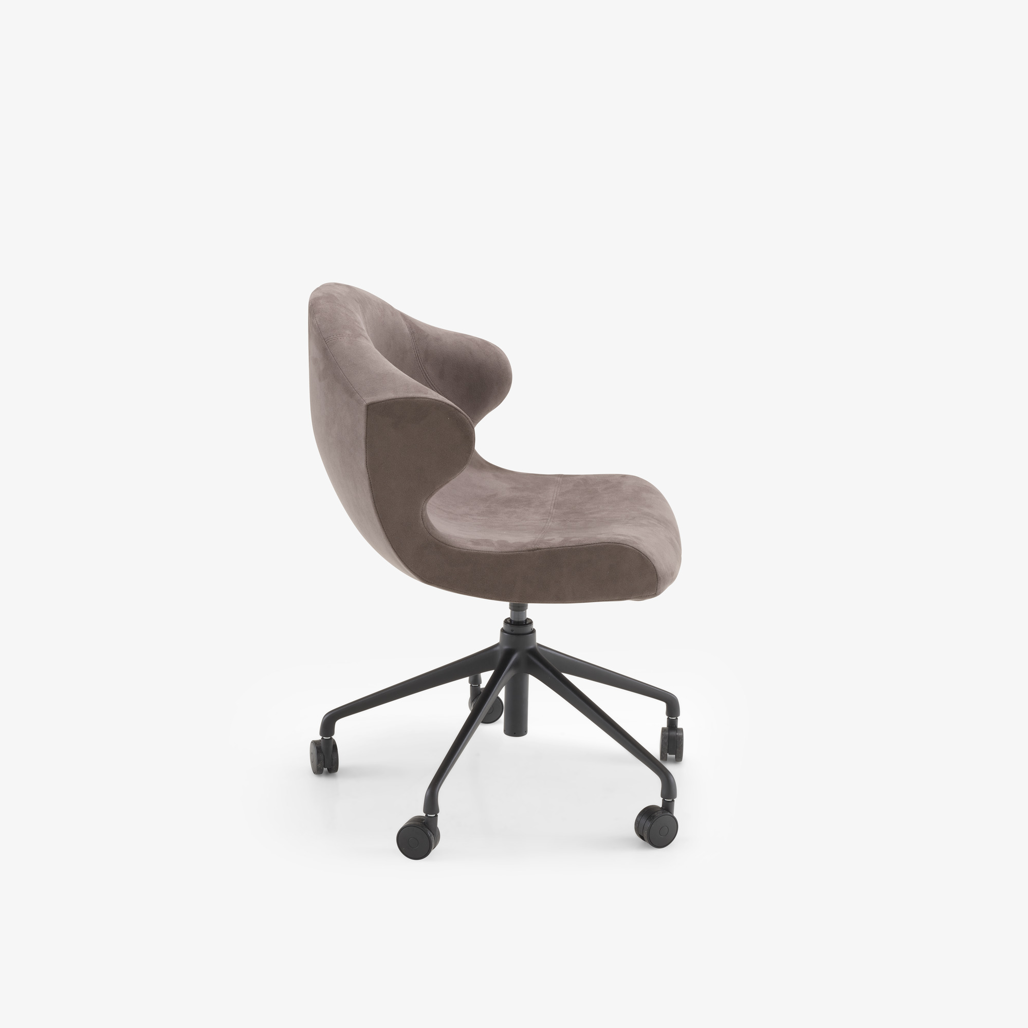 Image Alster chair with arms black base on casters 4