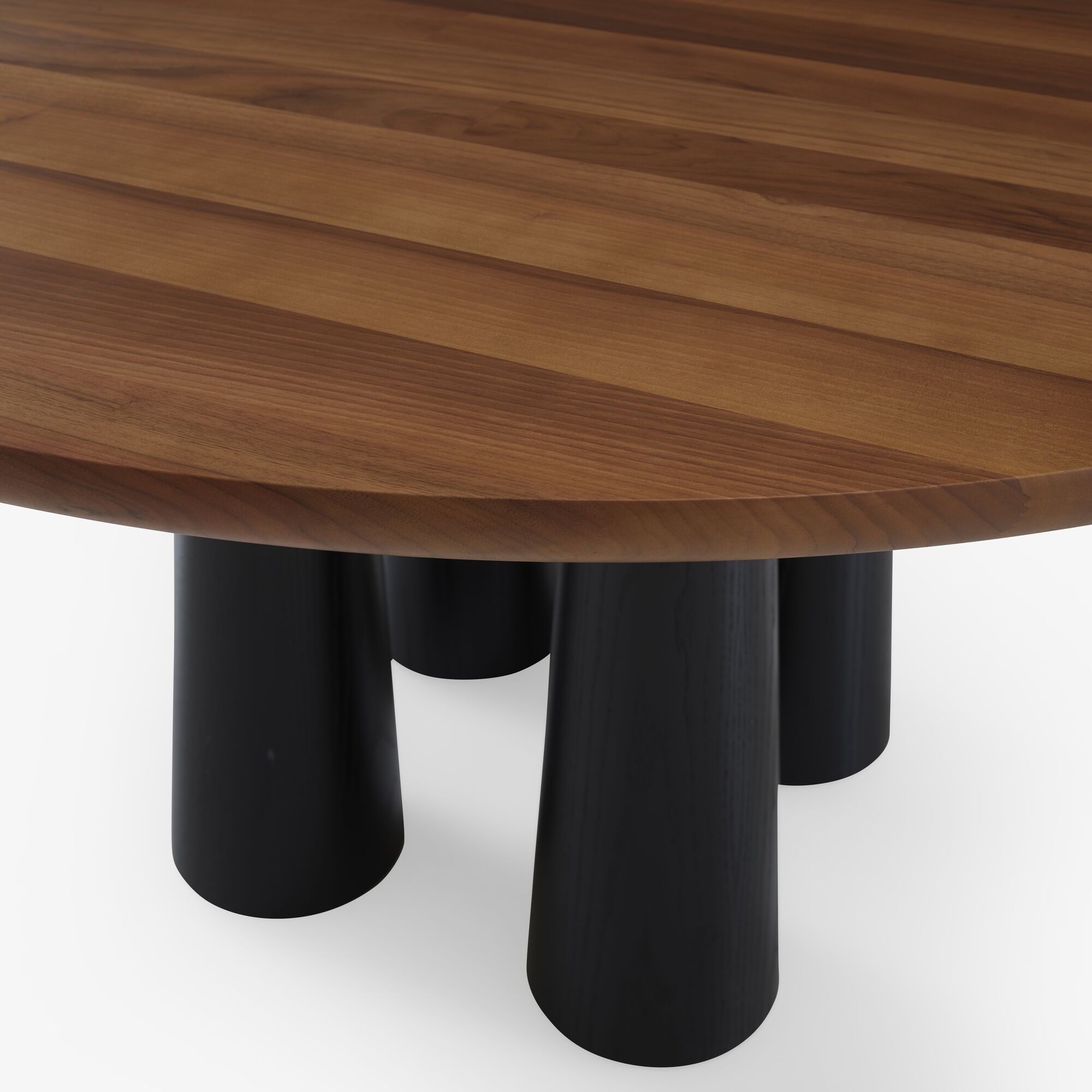 Image Dining table base in black stained ash 2