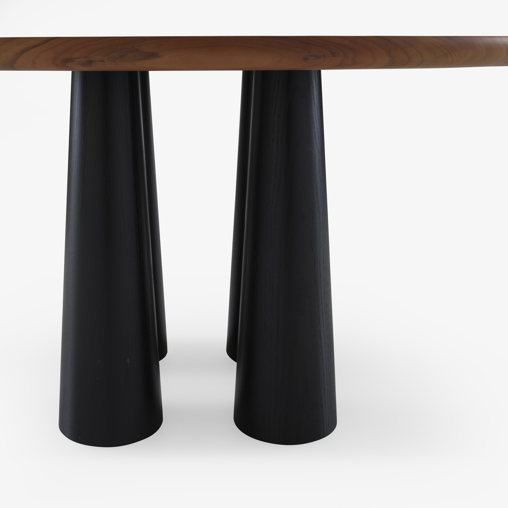 Image Dining table base in black stained ash 3