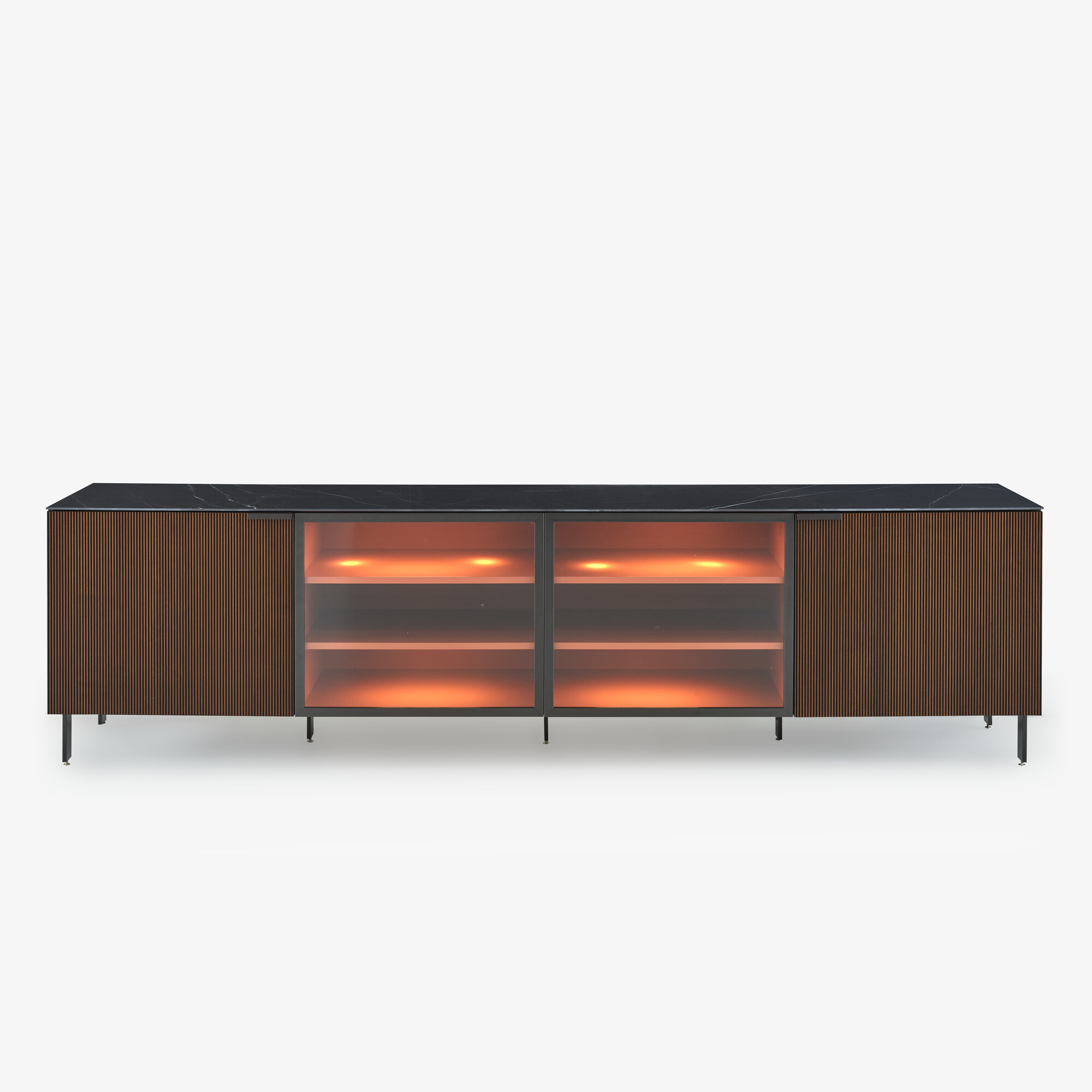 Image SIDEBOARD WITH GLASS DOOR 4 DOORS 