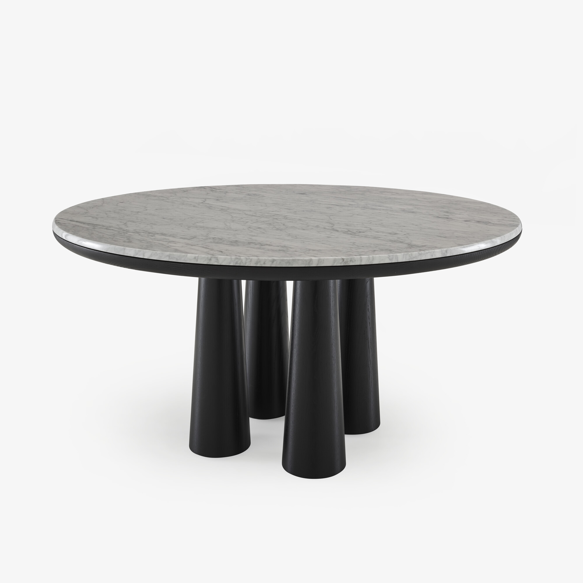 Image Dining table base in black stained ash 7