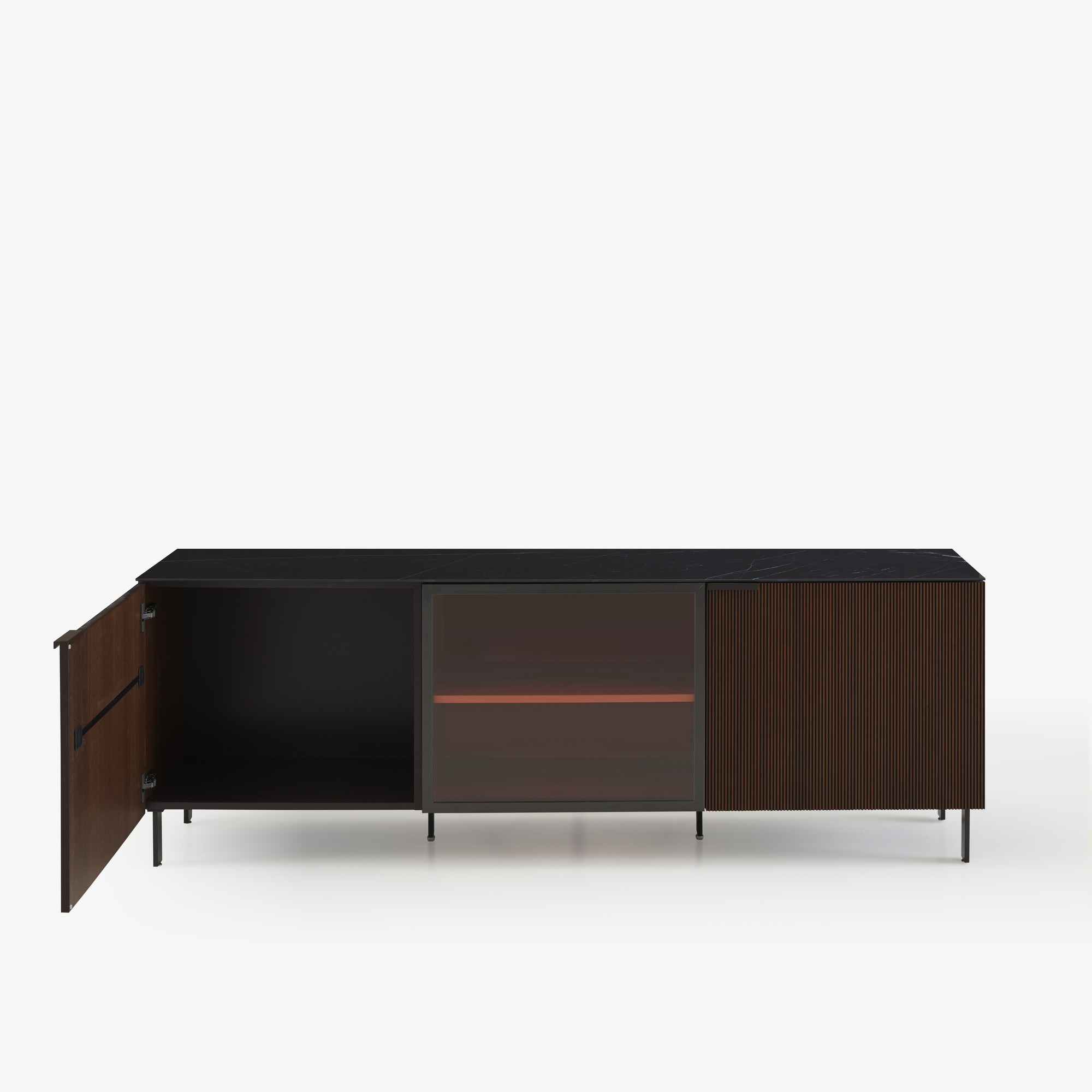 Image Sideboard with glass door 3 doors  2