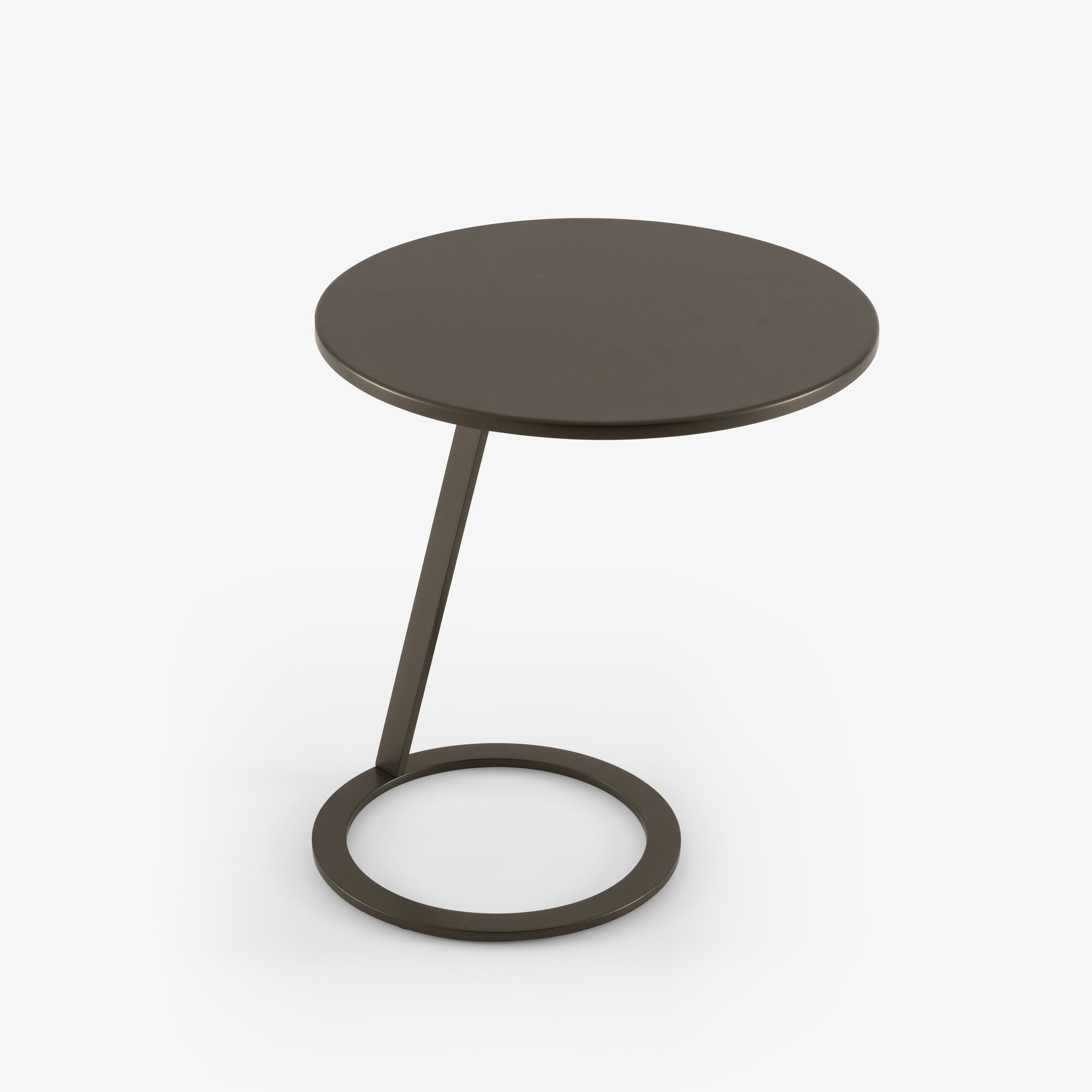 Image Pedestal table dark bronze lacquer  3
