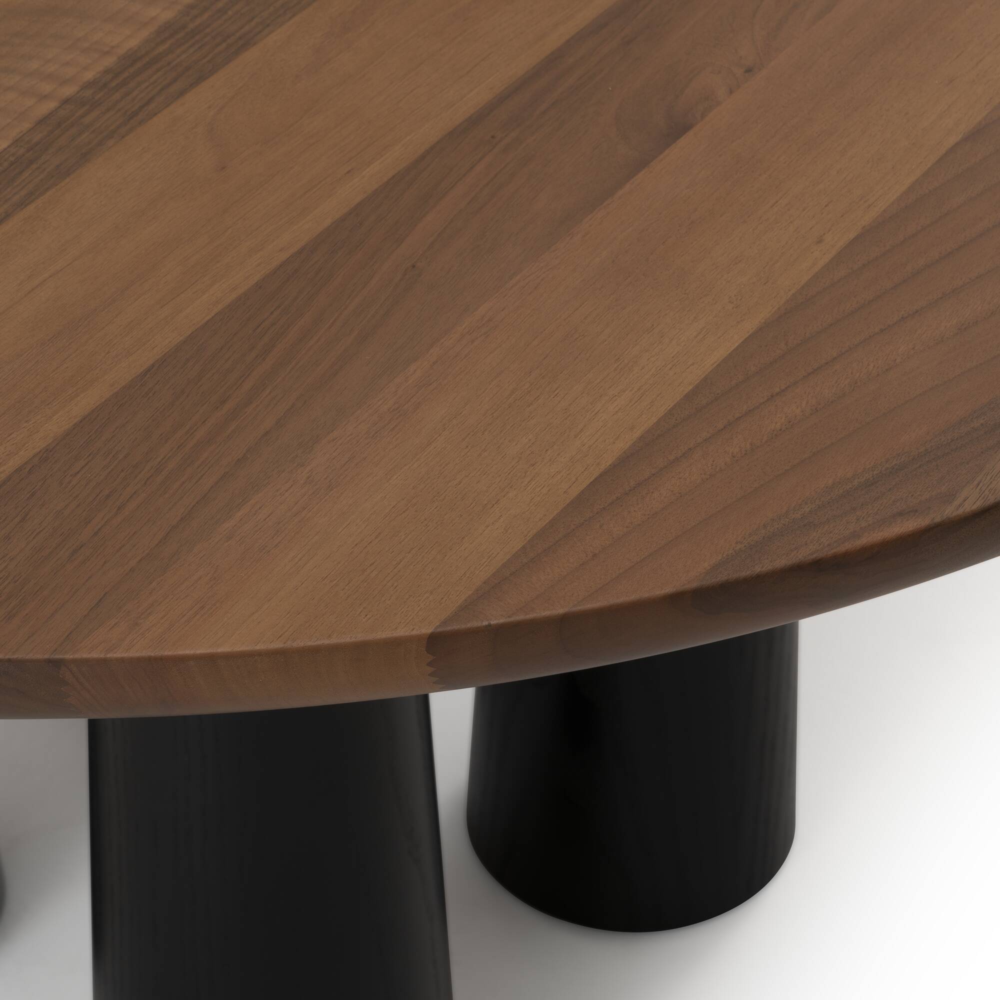 Image Dining table walnut base in black stained ash 2
