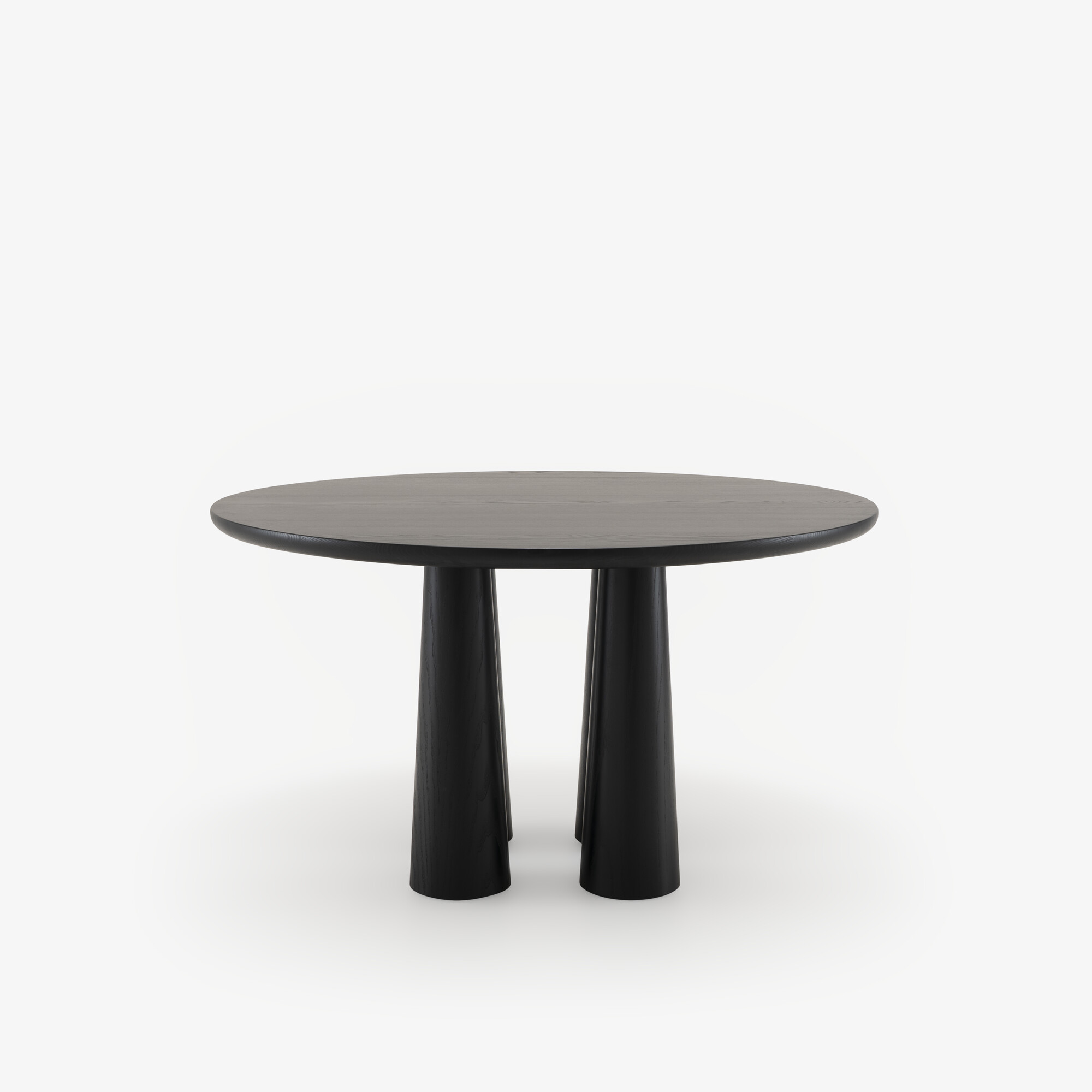Image DINING TABLE BLACK STAINED ASH BASE IN BLACK STAINED ASH