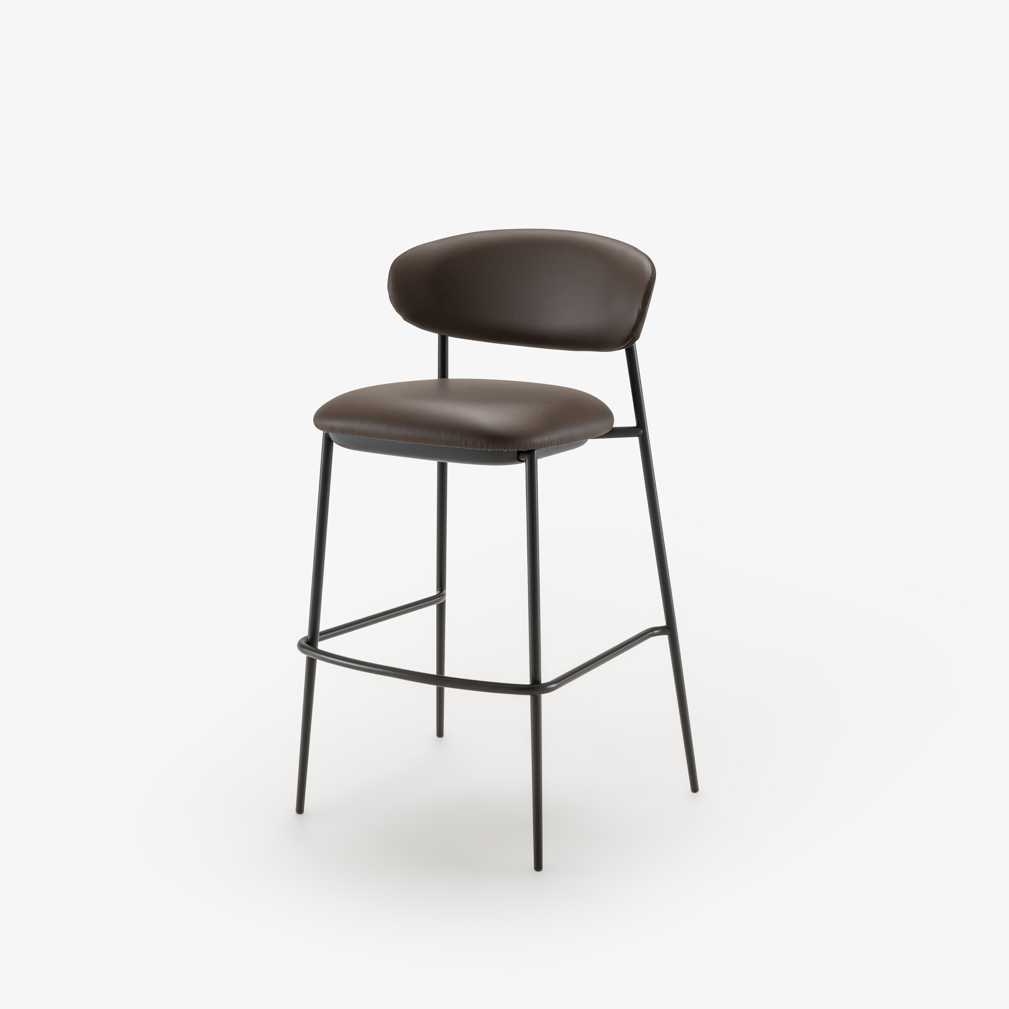 Image Bar stool skiaccia leather/dako brun foncé 2