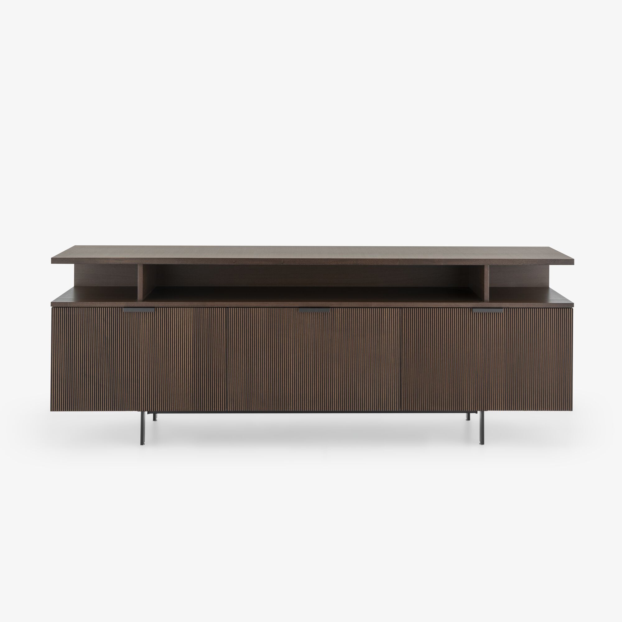 Image SIDEBOARD WITH TOP NICHE 2 FLAP DOORS + 1 DRAWER 