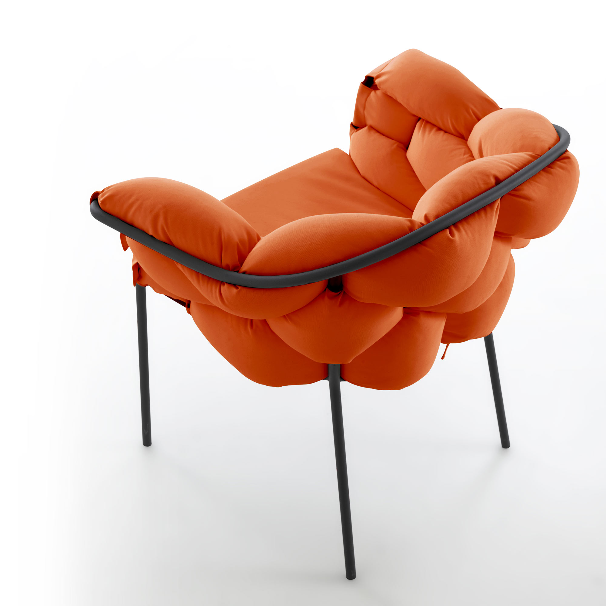 Image Chair with arms terra cotta / charcoal structure  7