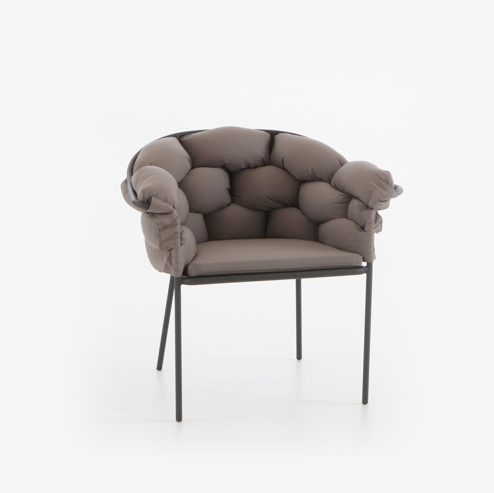 Image Chair with arms taupe / charcoal structure  2