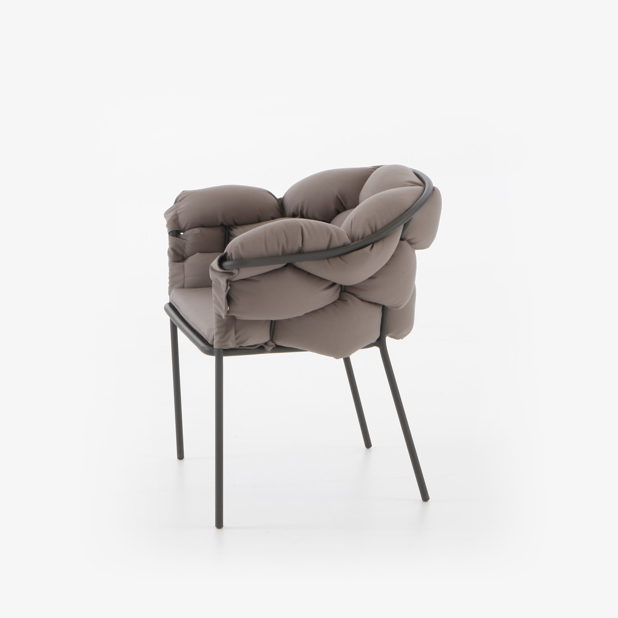 Image Chair with arms taupe / charcoal structure  3