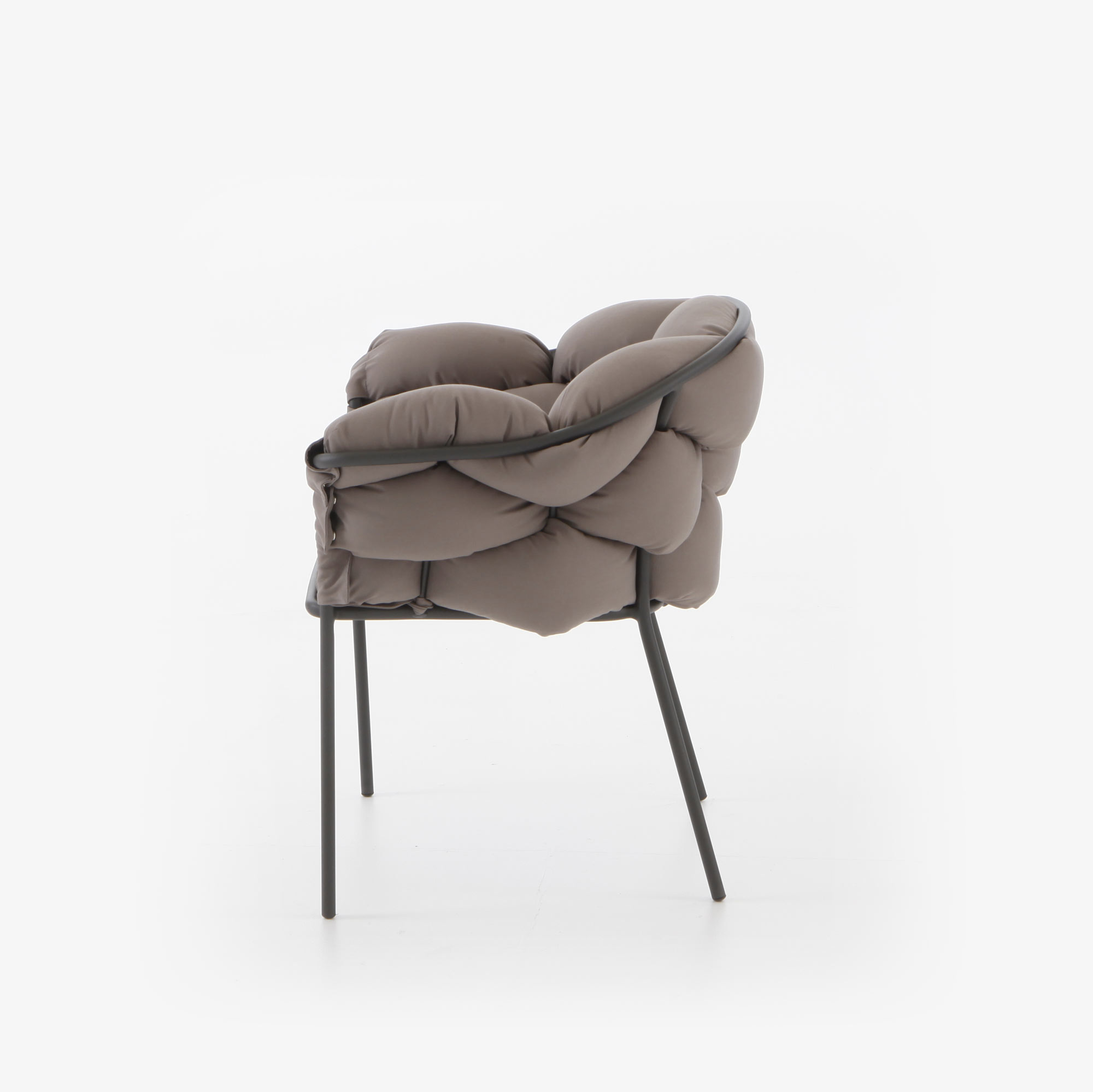 Image Chair with arms taupe / charcoal structure  4