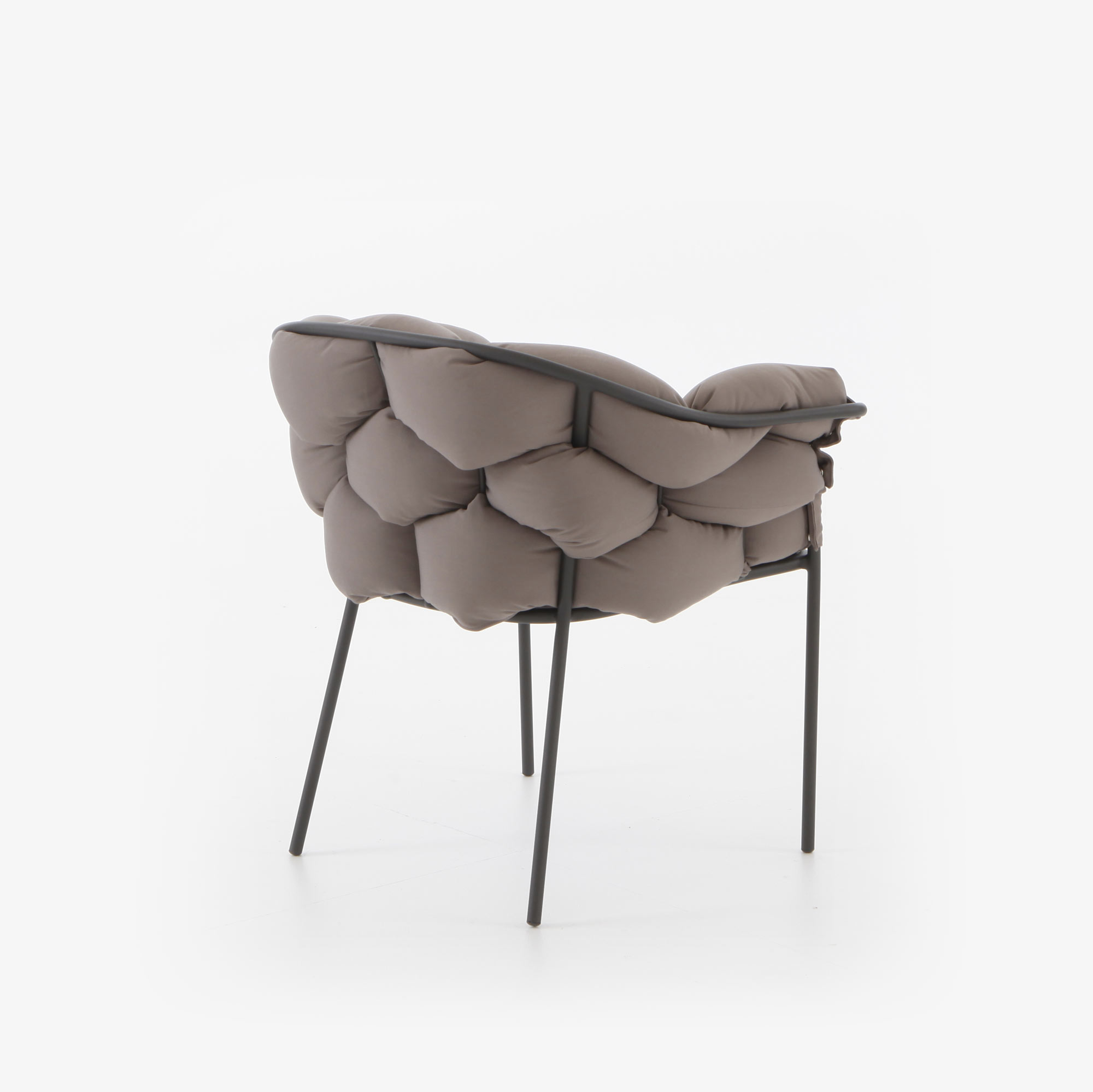 Image Chair with arms taupe / charcoal structure  5