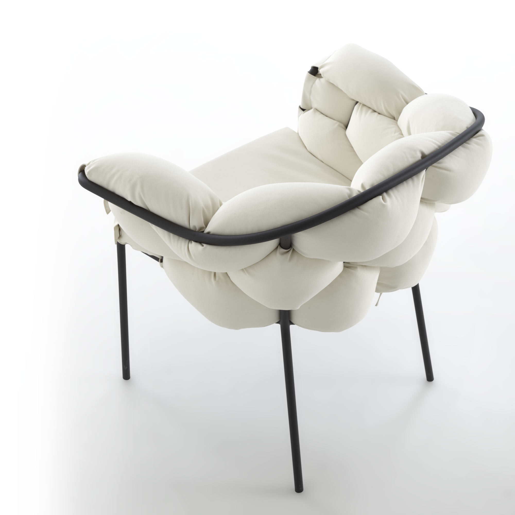 Image Chair with arms ecru / charcoal structure  7