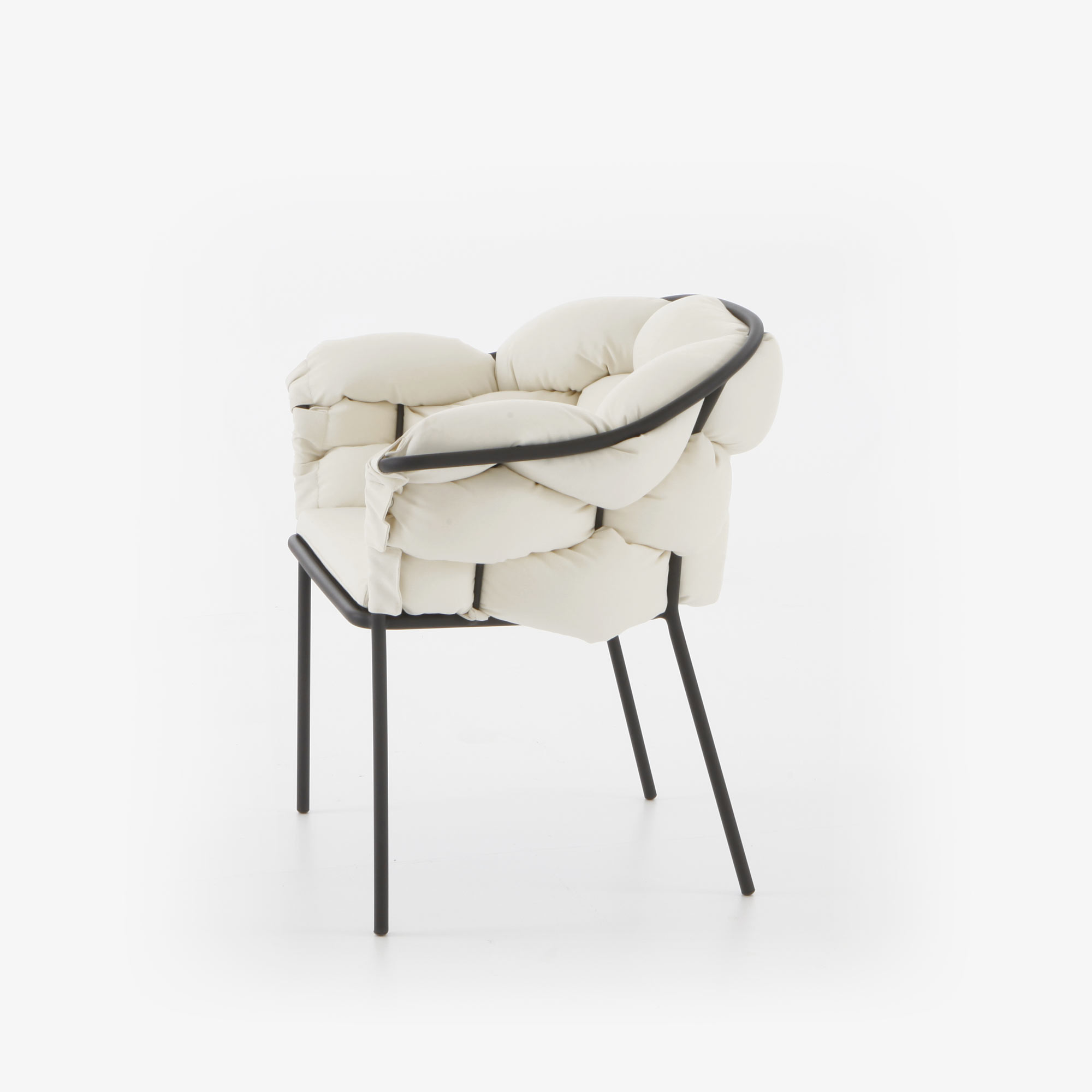 Image Chair with arms ecru / charcoal structure  3