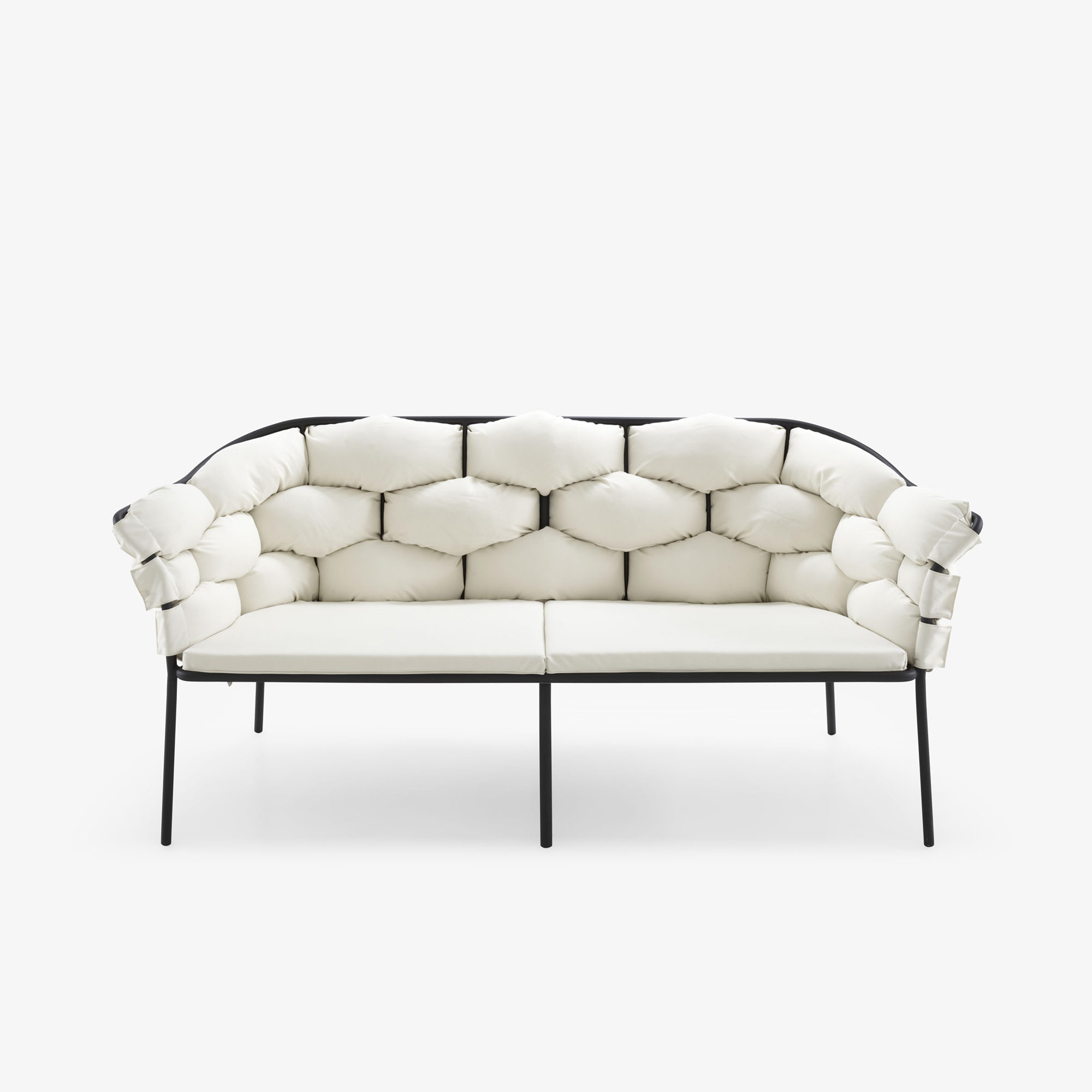 Image LOVESEAT ECRU / CHARCOAL STRUCTURE 