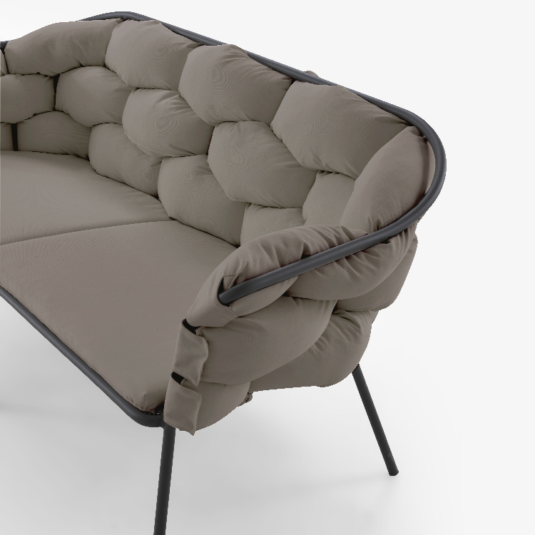 Image Loveseat taupe / charcoal structure  2