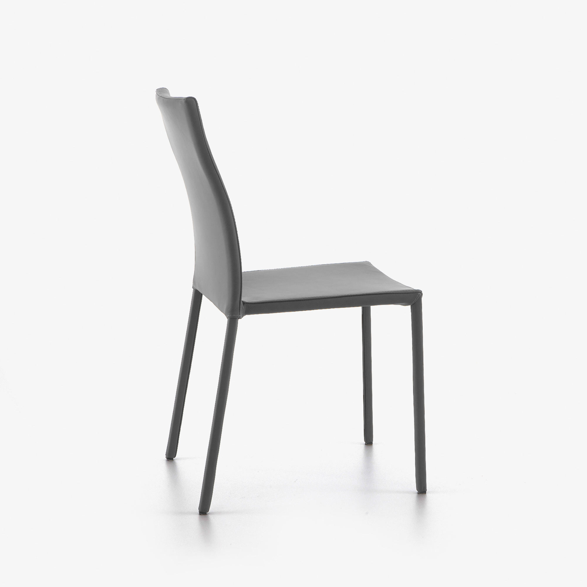 Image Dining chair grey leather  6