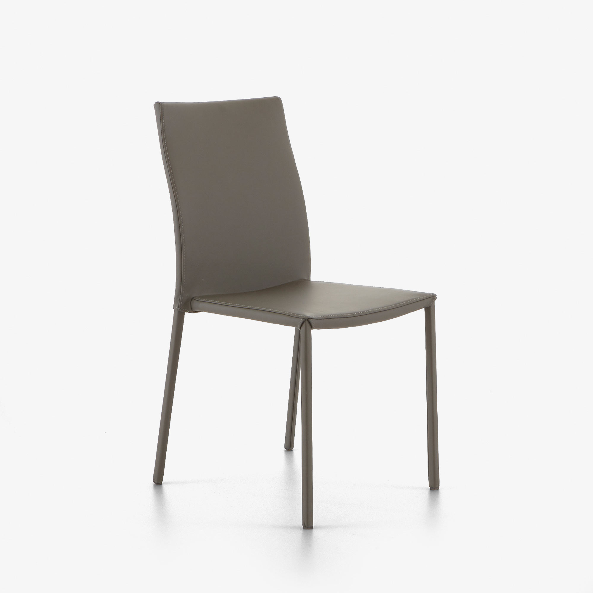 Image Dining chair grey leather  7