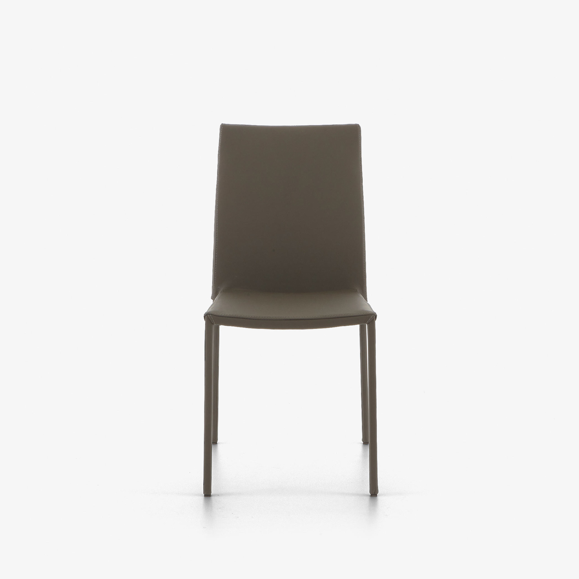 Image DINING CHAIR GREY LEATHER 