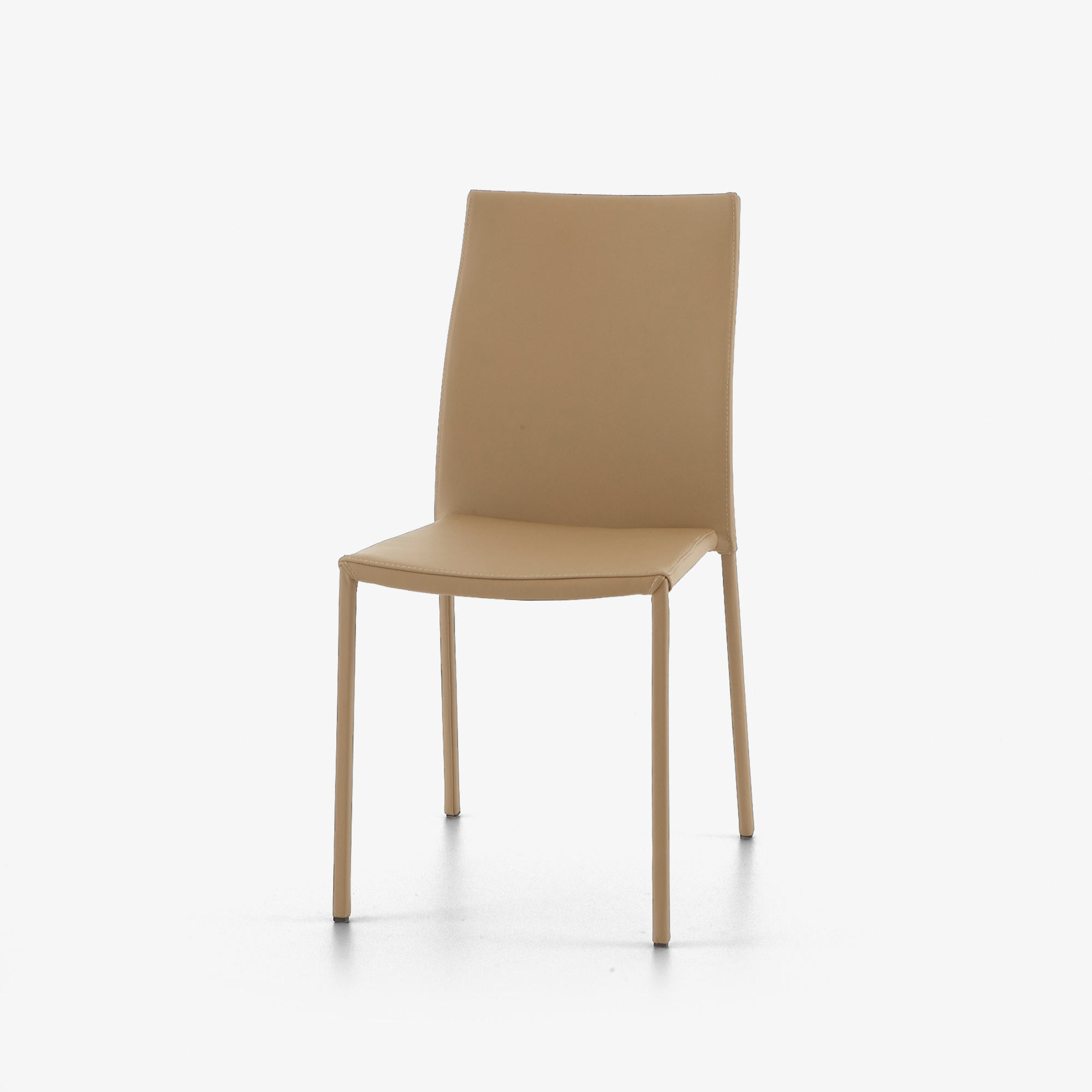 Image Dining chair beige leather  2